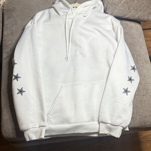 Amazon White Hoodie with Star Accents
